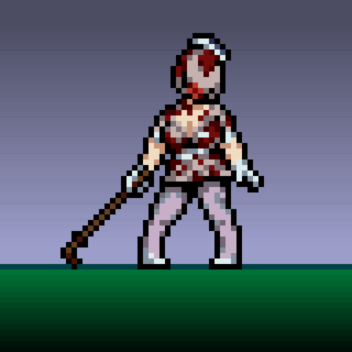 Bubble Head Nurse idle animation in the style of Rivals of Aether, based on the original Silent Hill 2.